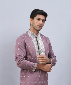 Jompers Men Embroidered Straight Kurta