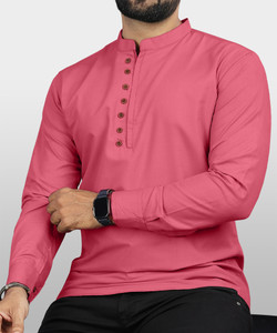 VTEXX Men Solid Straight Kurta