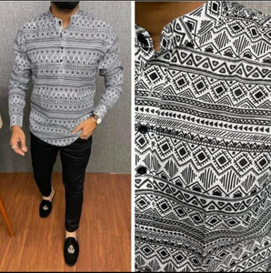 HouseOfCommon Men Printed Pathani Kurta