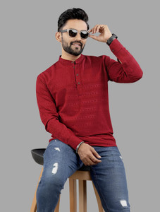 Nofilter Men Self Design Straight Kurta