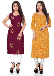 Hiral Creation Women Printed Straight Kurta