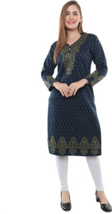 Rosary Women Printed Straight Kurta