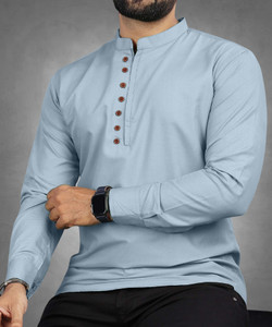 TIKARI Men Solid Straight Kurta