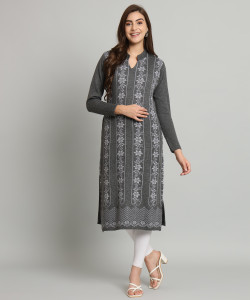 BUDAPEST Women Self Design Straight Kurta
