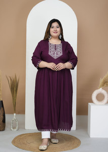 KUNWAR FASHION Women Embroidered A-line Kurta