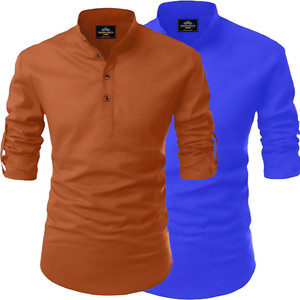 LIRMO Men Solid Pathani Kurta