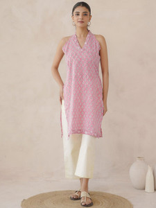GOODHAND Women Floral Print Straight Kurta