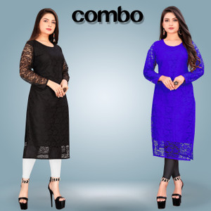 Lakshya Fashion Mart Women Floral Print Straight Kurta