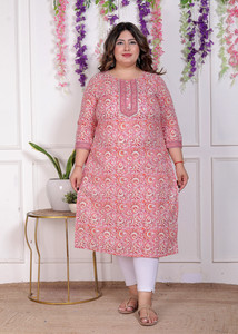 akritik Women Printed Straight Kurta