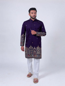 Varbandhan Men Embroidered Straight Kurta