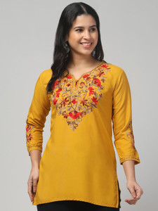 STYLE PREZONE Women Embroidered A-line Kurta