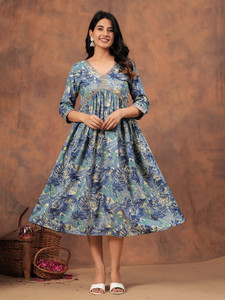 KPF Women Printed Anarkali Kurta