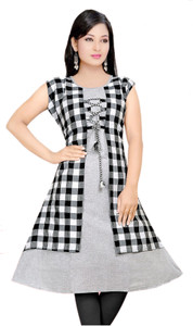 AANSHI FASHION Women Self Design Anarkali Kurta