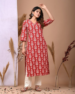Chhapainama fashion Women Printed Straight Kurta