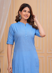 ufine Women Solid A-line Kurta