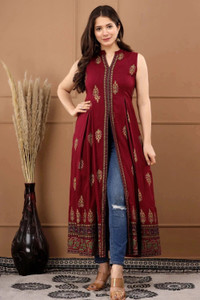 Sinyaar Women Printed Frontslit Kurta