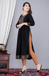 ADHOVASTRAM Women Printed A-line Kurta
