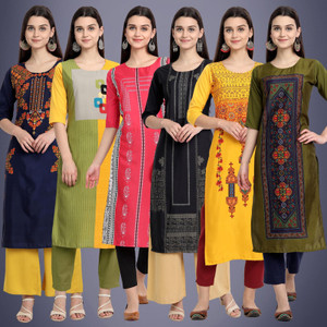 EthnicBasket Women Printed Straight Kurta