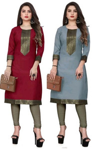 Maa Meladi Creation Women Solid Straight Kurta
