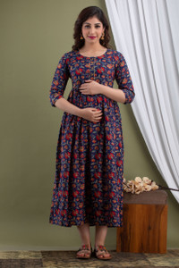 KIYERA Women Printed Anarkali Kurta