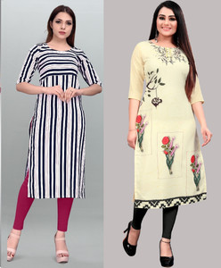 maruti fab Women Floral Print Straight Kurta