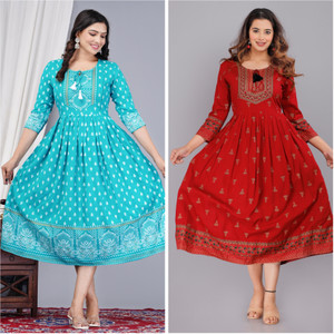 Vorcia Febtex Women Embellished Anarkali Kurta