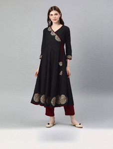IKRASS Women Solid Anarkali Kurta