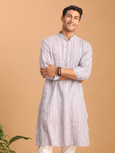 Shvaas By Vastramay Men Printed Straight Kurta