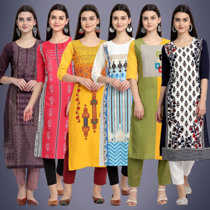 EthnicBasket Women Printed Straight Kurta