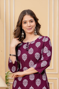 KHUHA Women Printed Straight Kurta