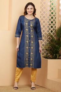 AD. Creation Women Embroidered A-line Kurta