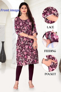 Parwati Creation Women Printed, Floral Print A-line Kurta