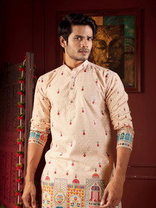 BBS Men Embroidered Straight Kurta - Image 6