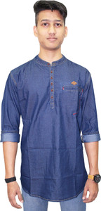 KUONS AVENUE Men Solid Straight Kurta