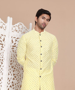 Jompers Men Embellished Straight Kurta