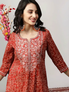 Wawlooks Women Printed Straight Kurta
