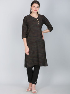 QISHRA Women Self Design Straight Kurta