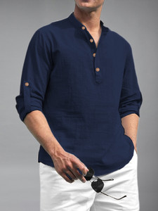 BHUVIKOO Men Solid A-line Kurta
