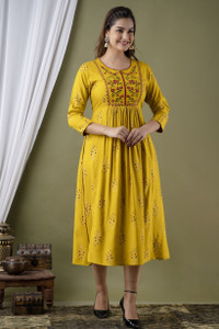 DIPANI Women Printed, Embroidered Anarkali Kurta