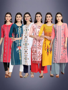 EthnicBasket Women Printed Straight Kurta
