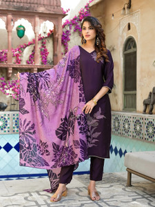 FABNEX Women Embroidered Straight Kurta