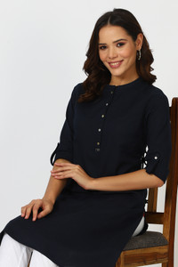 W Women Solid Straight Kurta