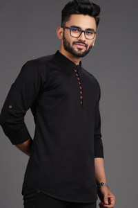 SPOQUE Men Solid Straight Kurta
