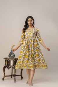 fastal look Women Printed Anarkali Kurta