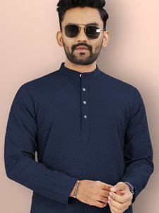 VeBNoR Men Solid Straight Kurta