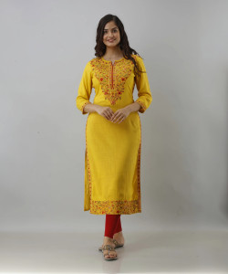 GOMOSWA INTERNATIONAL Women Embroidered A-line Kurta
