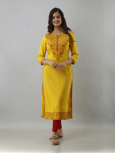 GOMOSWA INTERNATIONAL Women Embroidered A-line Kurta