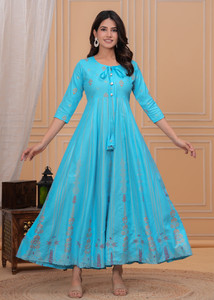 ANNEIV Women Printed Anarkali Kurta