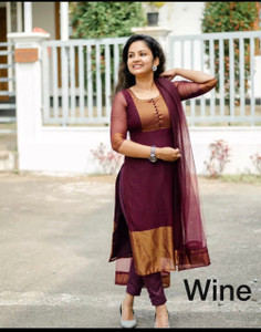 FINENX Women Solid A-line Kurta