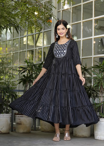 NAMA Women Embroidered Gown Kurta
